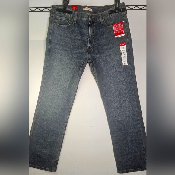 Levi Signature Straight Flex Fit Jeans Mens 38x30 - Picture 1 of 5